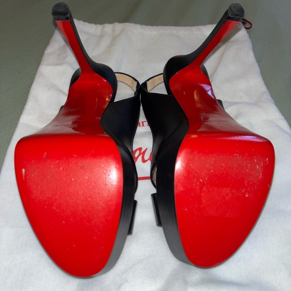 Christian Louboutin Slingback Platform Heels - Picture 8 of 9